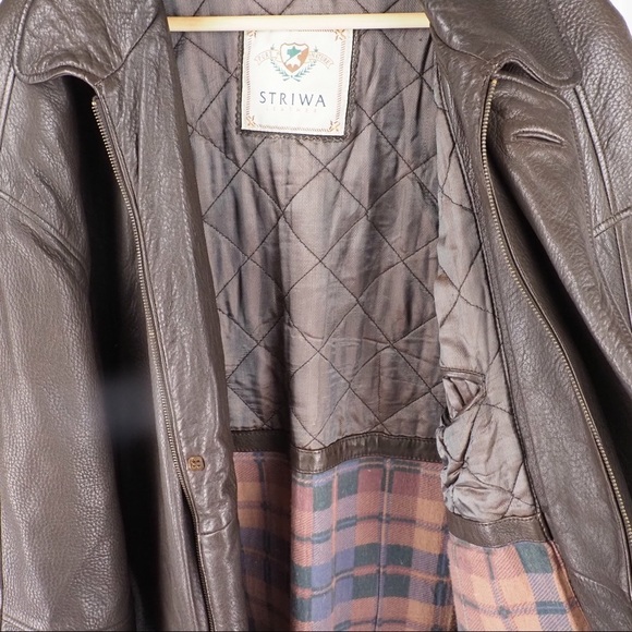Vintage Striwa Lambskin Leather Coat size XL brown RARE - Picture 6 of 8